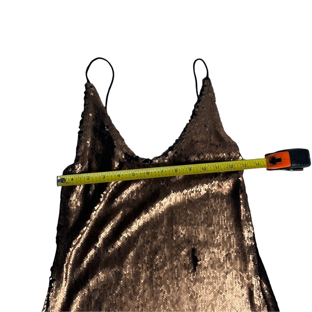 Last Chance….Free People Seeing Double Metallic Sequin Slip Dress xs - Picture 11 of 15